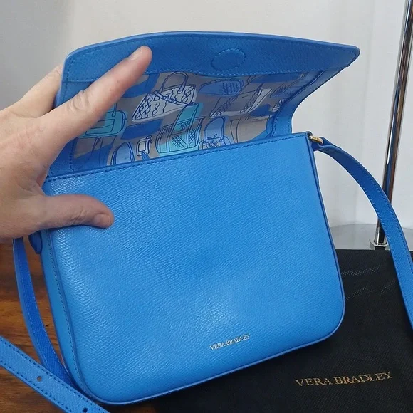 Brand NEW NO TAGS Vera Bradley Blue Crossbody Bag W DUST BAG - Picture 7 of 16